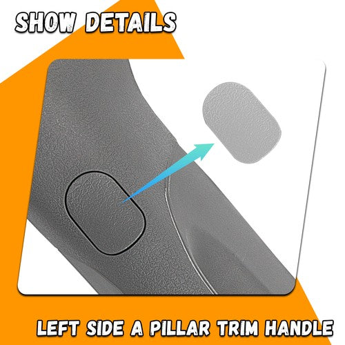 Solid Spare A Pillar Interior Trim Handle Driver Left Fit For 2004-2008 Ford F-150 Gray New