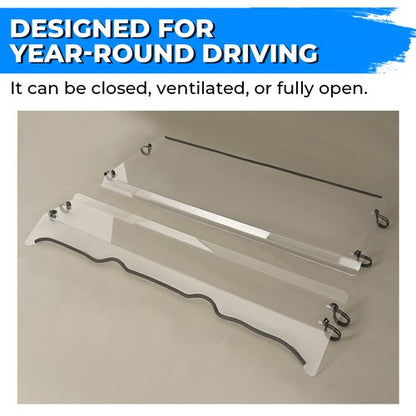 Solid Spare Plastic Clear Full Size Front Windshield Fit Polaris Ranger XP 500 800 2009-2024