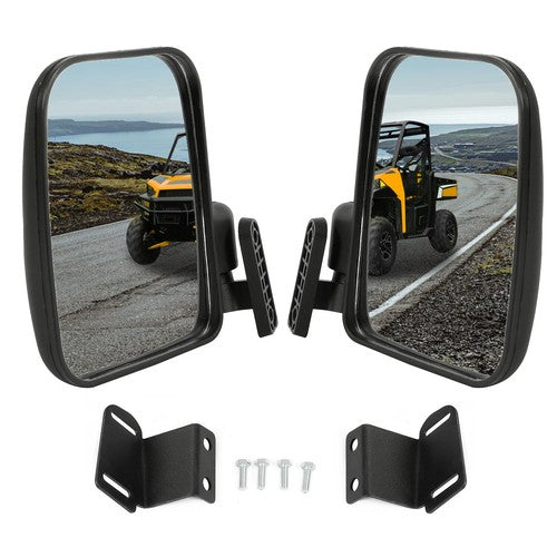 Solid Spare For Polaris Ranger XP 900 2013-2019 Pair (LH+RH) Side Rear View Mirror Set