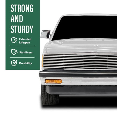 Solid Spare Fit For 91-93 Chevy S-10/91-94 Blazer Phantom Billet Grille Insert Chrome
