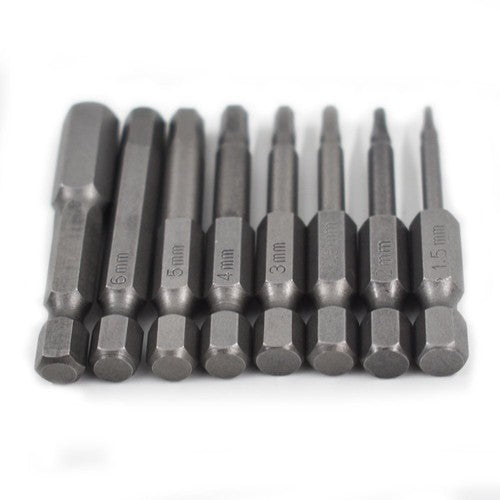 Solid Spare 8pcs Hex Head Allen Bit Set Quick Change Connect Impact Driver Drill Metric