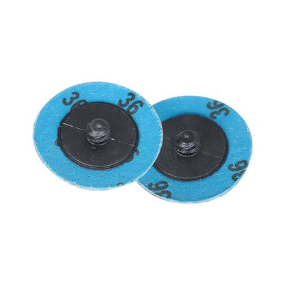 Solid Spare 25 Pcs 2" 36 Grit Zirconia + Grind Aid Quick Change Sanding Discs Type