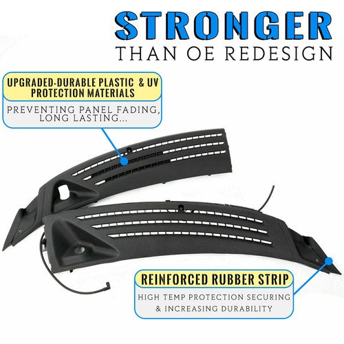 Solid Spare Left & Right Windshield Window Wiper Cowl Cover Panel For 04-08 Ford F-150 F150