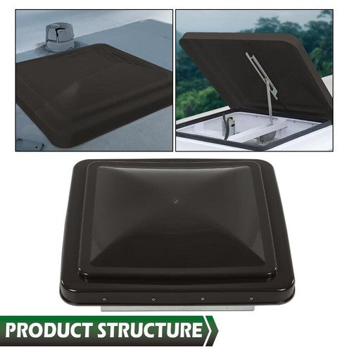 Solid Spare 14"X14" RV Replacement Roof Vent Cover Smoked Camper (Trailer) Vent Cover