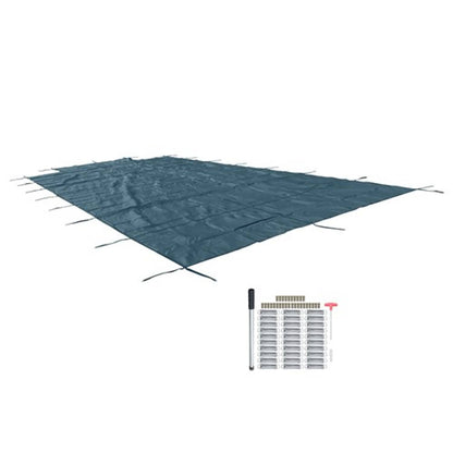 Solid Spare Pool Safety Cover Includes Safety Net & Installation Tools Mesh Solid Pool Cover