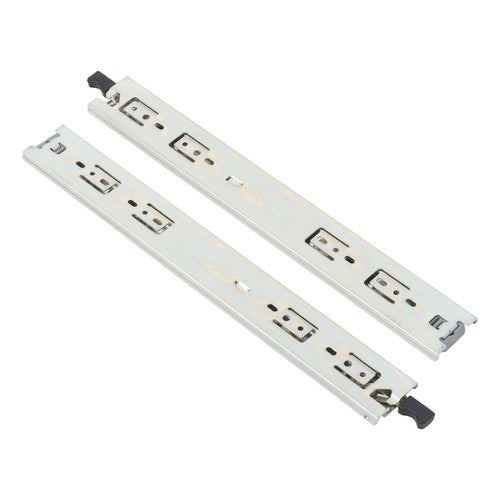 Solid Spare 1 Pair Locking Drawer Slides 18" Full Extension & Lock 150lbs Capacity