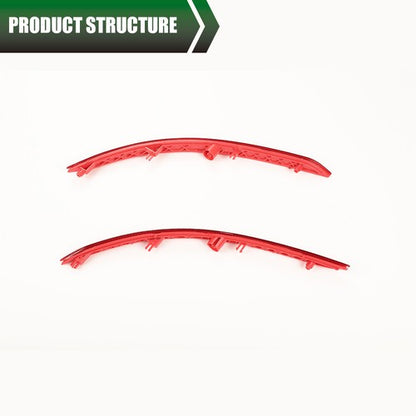 Solid Spare Fit For 17-18 Hyundai Elantra Rear Bumper Reflector Light Left+Right Red