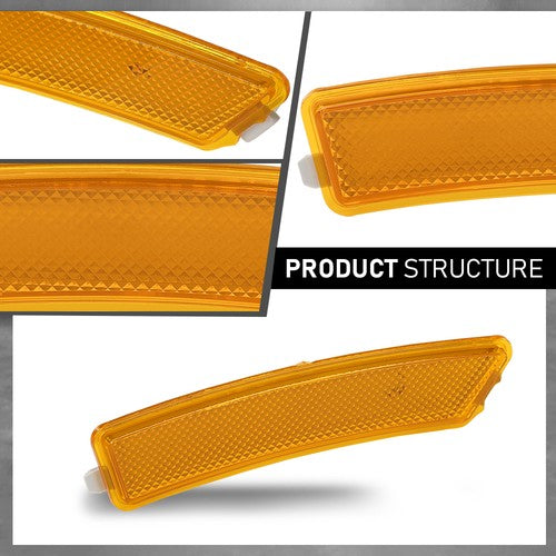 Solid Spare Fit For 13-16 Lincoln MKZ Front Bumper Reflector Side Marker Light Lamp Right