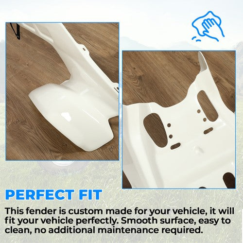 Solid Spare For Honda TRX 250R TRX250R 1986-1989 White Front & Rear Fender Set Plastics Kit