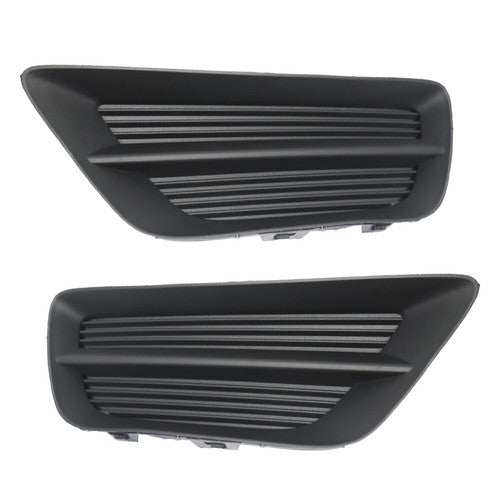 Solid Spare For Honda Accord Sedan 13-15 Pair Bumper Plastic Black Housing Fog Light Covers