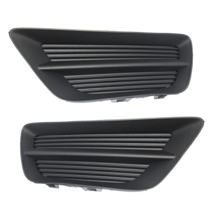 Solid Spare For Honda Accord Sedan 13-15 Pair Bumper Plastic Black Housing Fog Light Covers