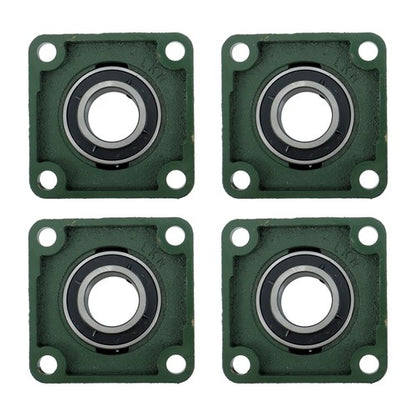 Solid Spare 4PCS UCF209-28 with seat bearing 1 3/4" hole 4 Bolt Solid Base Self-Aligning