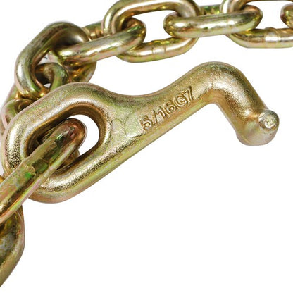 Solid Spare V Type Tow Chain J Hook 3/8 x 2´ Grab Hook Tractor Car Wrecker Truck 0900134