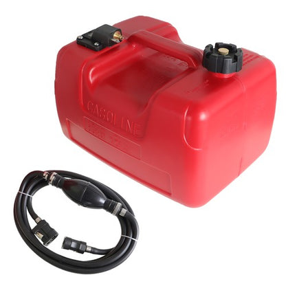 Solid Spare New 3 Gallon 12L Boat Fuel Tank Marine Outboard Motor Fuel Tank w/Connector US