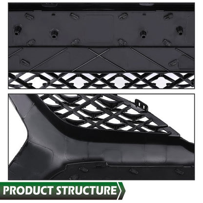 Solid Spare Front Bumper Upper + Lower Grille Fit For 2018 2019 2020 Toyota Camry SE XSE