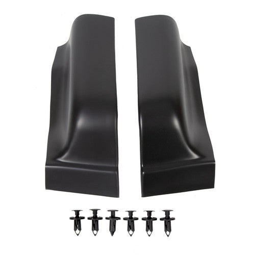 Solid Spare Black ABS Cab Corner Covers For 2004-2008 05 06 07 Ford F150 F-150 Crew Cab
