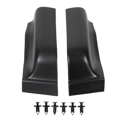 Solid Spare Black ABS Cab Corner Covers For 2004-2008 05 06 07 Ford F150 F-150 Crew Cab