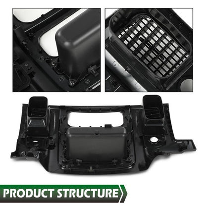 Solid Spare Fit For 2002-2005 Dodge Ram Center Dash Radio Trim Air Vent Bezel Panel Black