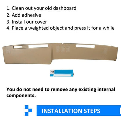 Solid Spare Light Brown Dash Pad Cover For 1981-1991 Chevrolet GMC C/K/R/V Truck/SUV PICKUP