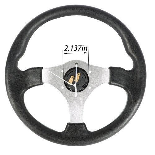 Solid Spare Golf Cart 12.5 inch Carbon Fiber Steering Wheel Fit For Yamaha EZGO Club Car