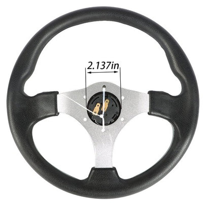 Solid Spare Golf Cart 12.5 inch Carbon Fiber Steering Wheel Fit For Yamaha EZGO Club Car