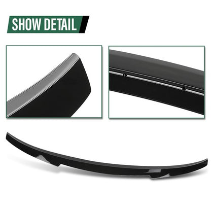 Solid Spare Fit For 21-25 BMW G26 430i Gran Coupe i4 Gloss Black M4 Style Trunk Spoiler