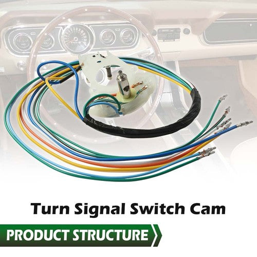 Solid Spare Fit For 65-66 Mustang Turn Signal Switch Cam With Wire Harness Bronco Comet