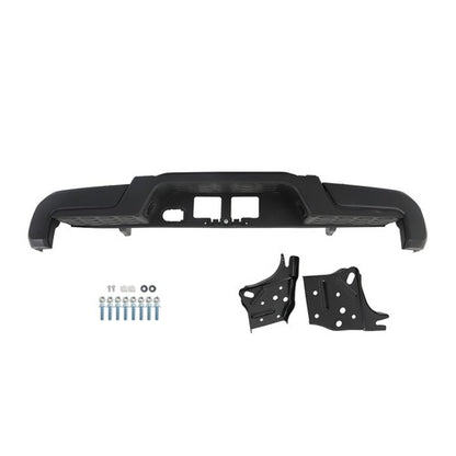 Solid Spare Rear Bumper Assembly Without Sensor Holes Metal Black For 2016-23 Toyota Tacoma