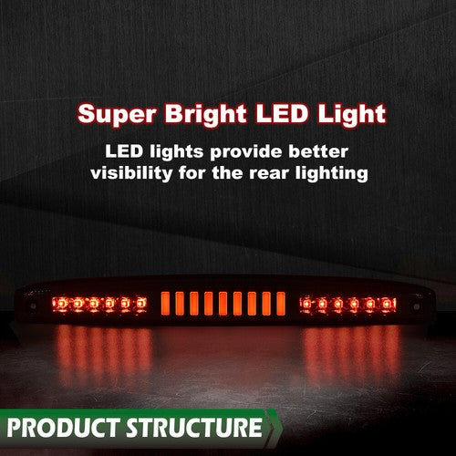 Solid Spare Fit For 03-06 Dodge Ram 2500 3500 Smoke LED Rear Center Tailgate Brake Light