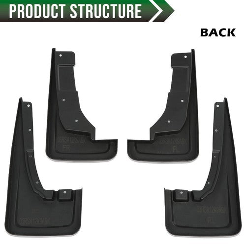 Solid Spare 4PCS Front & Rear Splash Mud Flap Guard Mudguard Fit For 2022-2025 Ford Maverick