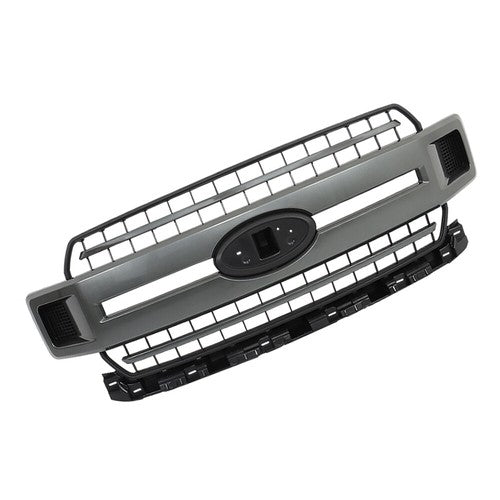 Solid Spare JL3Z-8200-FCPTM Hood Grille Bumper Upper Gray Set For Ford F-150 2018-2020 New