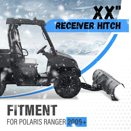 Solid Spare Front 2" Receiver Hitch Plow Mount For Polaris Ranger 500 570 800 Midsize 09-24