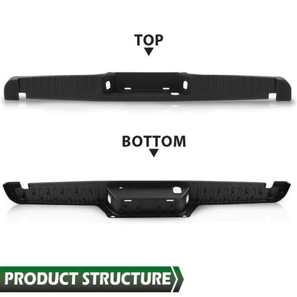 Solid Spare Rear Bumper Step Pad w/ Tow & Park Aid Sensor Holes Fit For 2015-2020 Ford F-150