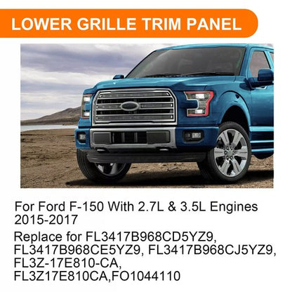 Solid Spare Front Bumper Lower Grille Trim Panel For Ford F150 F-150 2015 2016 2017