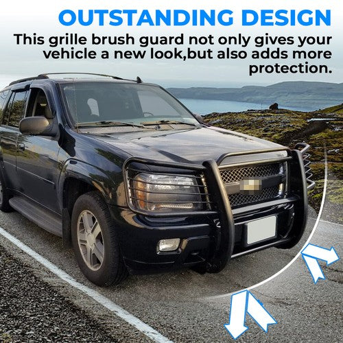 Solid Spare New Grille Grill Brush Guard Bumper For 02-09 Chevy Chevrolet Trailblazer / EXT