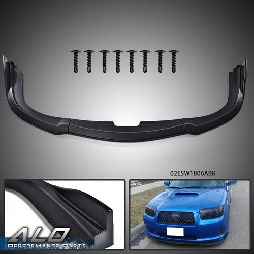 Solid Spare Front Bumper Lip Spoiler Black Fit For 2006-2007 Subaru Impreza WRX STI S204