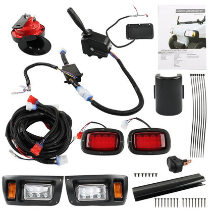 Solid Spare For Club Car DS 1993-UP Golf Cart LED Headlight and Tail Light Kit