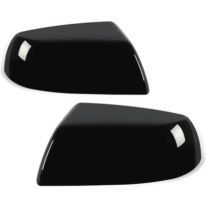 Solid Spare 2X Gloss Black Side Mirror Cover Cap Replacement For Toyota Tundra Sequoia 07-19