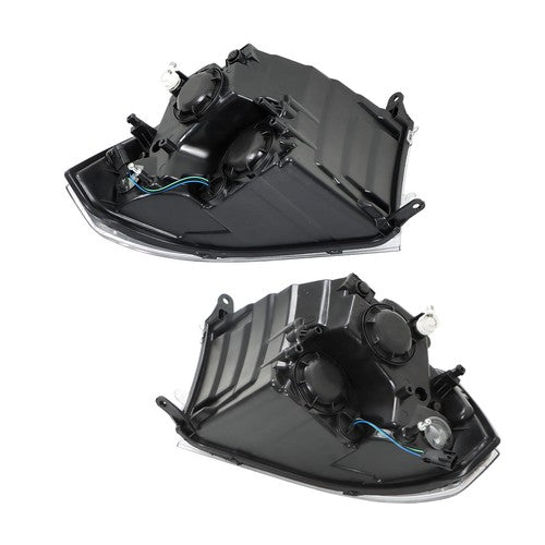 Solid Spare Headlight For Dodge Ram 1500 2500 3500 2009-2018 Crystal Chrome Housing L+R Pair