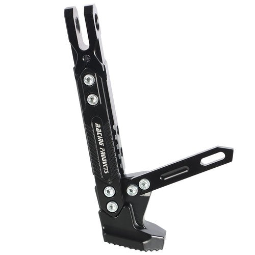 Solid Spare Motorcycle CNC Aluminum Alloy Adjustable Kickstand Foot Side Stand Black