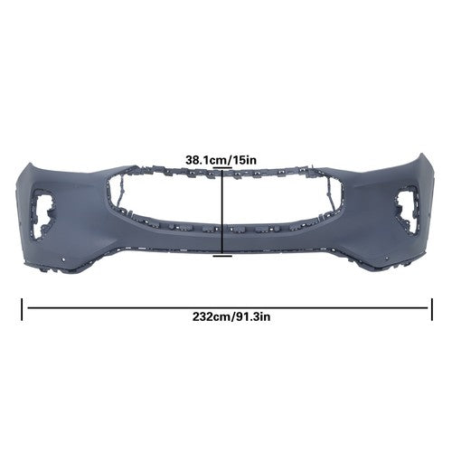 Solid Spare Front Bumper Cover With Park Assist Sensor Fit For Ford Escape 2023 2024