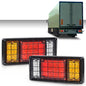 Solid Spare 2Pc 40 LED Tail Turn Signal Brake Reverse Running Lights Truck Trailer RV Camper