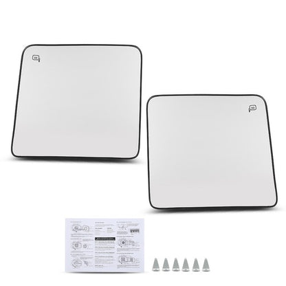 Solid Spare Fit For 08-16 Ford F250 350 450 Super Duty Upper Heated Tow Mirror Glass LH RH