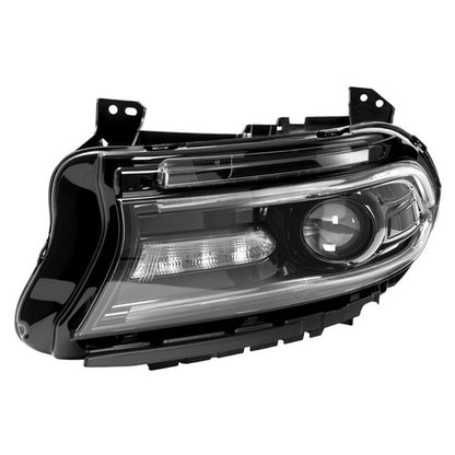 Solid Spare Left Driver Side Headlight Projector Assembly For Dodge Charger 2015-2023 Black