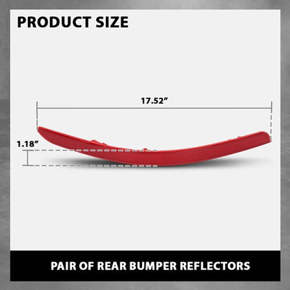 Solid Spare Fit For 2014-2015 Kia Optima Red Rear Bumper Reflector Left+Right Side