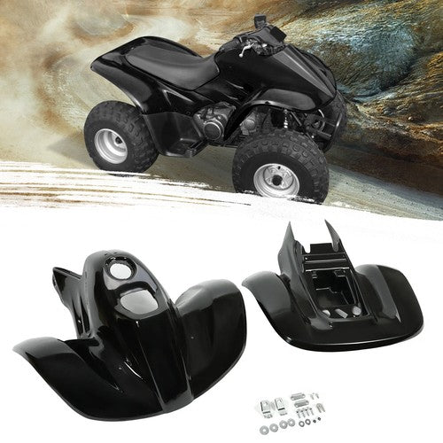 Solid Spare FOR 1993 - 2005 HONDA TRX90 BLACK ABS PLASTIC FRONT & REAR FENDERS SET