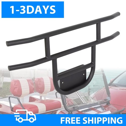 Solid Spare Black Steel Front Bumper Brush Guard For Club Car Golf Cart DS Models 1981-UP