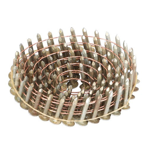 Solid Spare 7200Pcs 3/4" × 0.12" 15 Degree Galvanized Coil Roofing Nail 3/8" Head Diameter