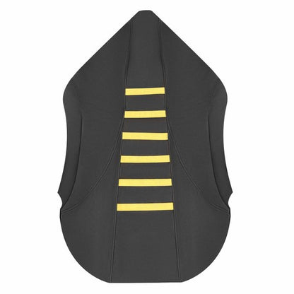 Solid Spare Black+Yellow Ribs PVC Multi Grip Seat Cover For Suzuki Z400 LTZ 400 2003-2009 08