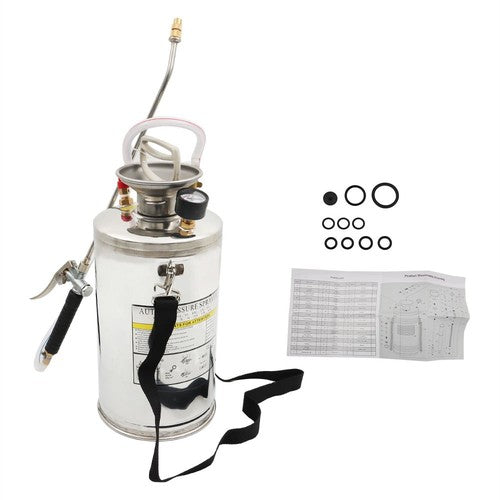 Solid Spare 1.5Gal Stainless Steel Sprayer Pump Sprayer W/ Adjustable Nozzle Hose 6L